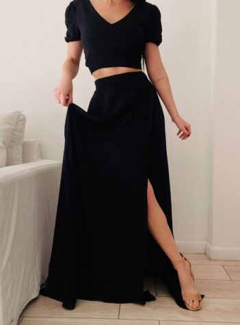 Pollera Cata crep lino